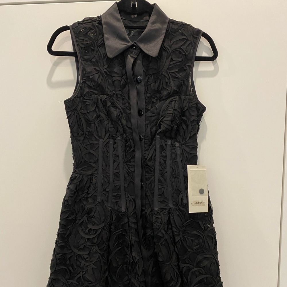 Jill Stuart Black lace A-line dress